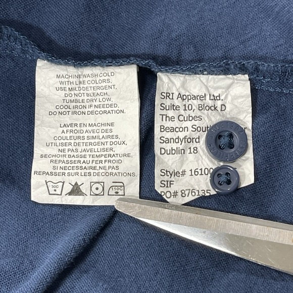 Caterpillar CAT Shirt Men's Sz‎ Medium Navy Blue Button Down Long Sleeve Pockets - Picture 10 of 11